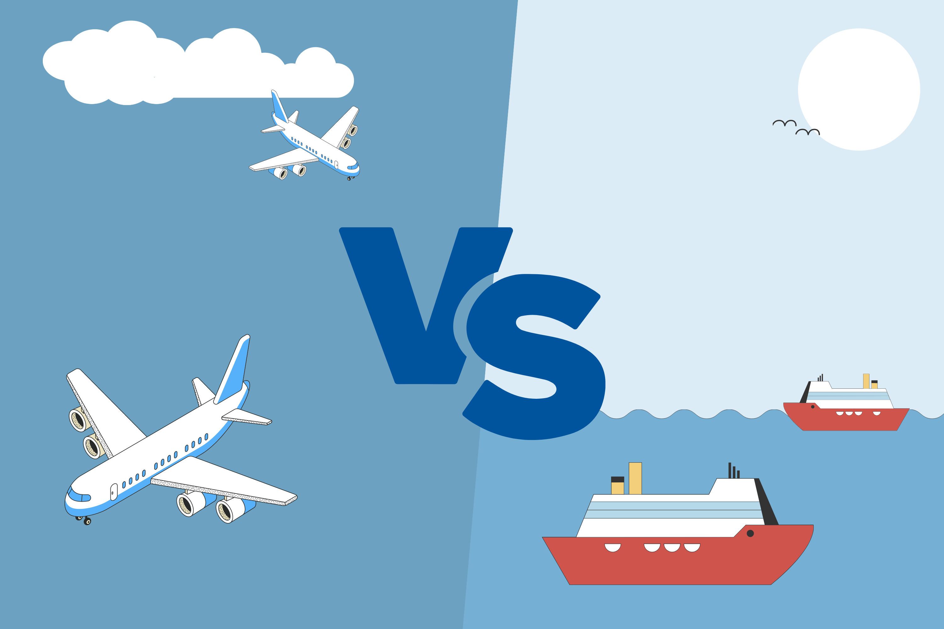 Traghetto vs Aereo: 7 motivi per cui scegliere di viaggiare via mare